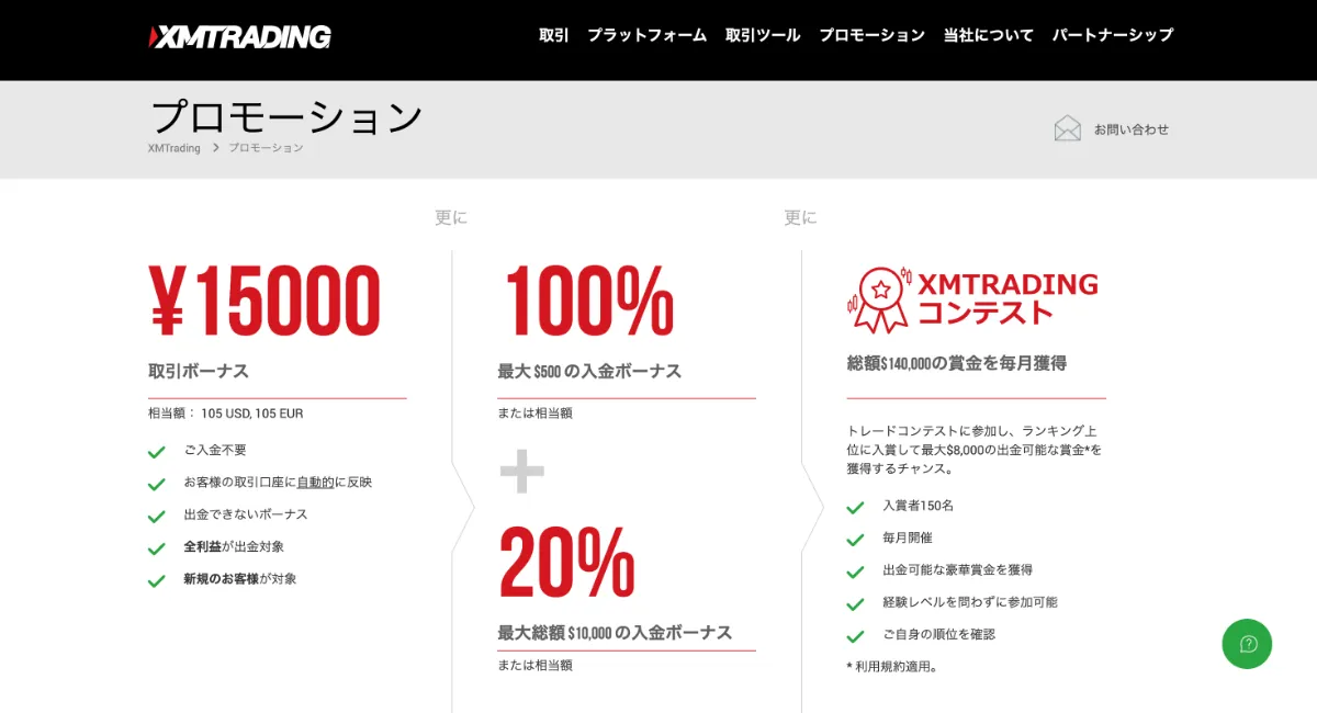 2025年最新のXMTradingのボーナスキャンペーン一覧