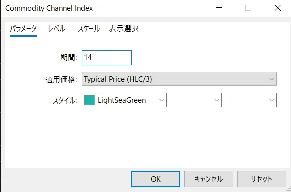 チャート・インジケーター設定8