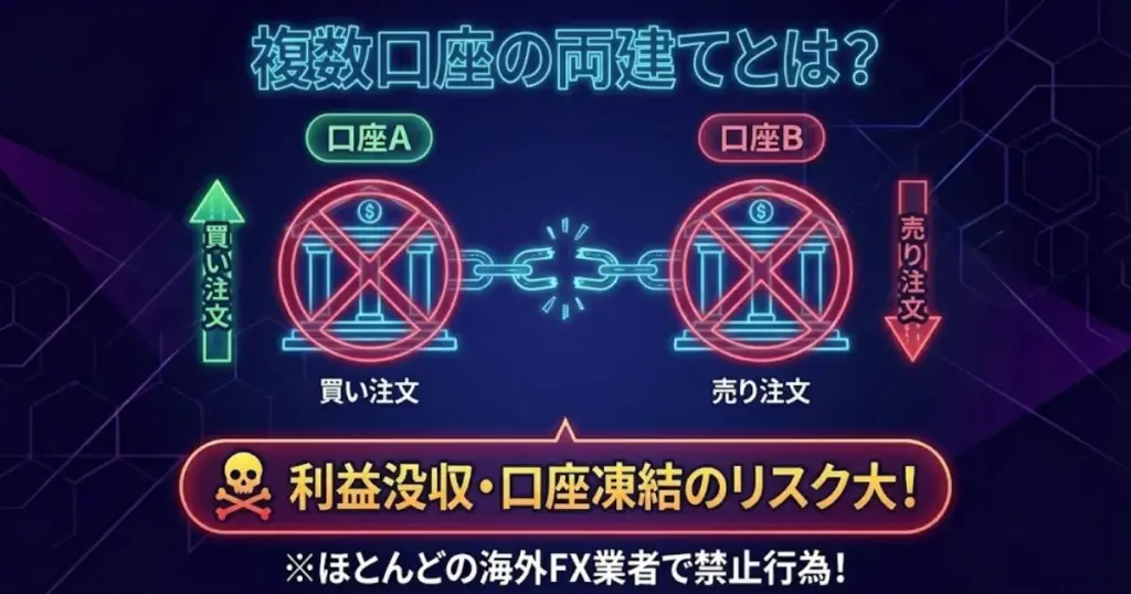複数口座の両建て