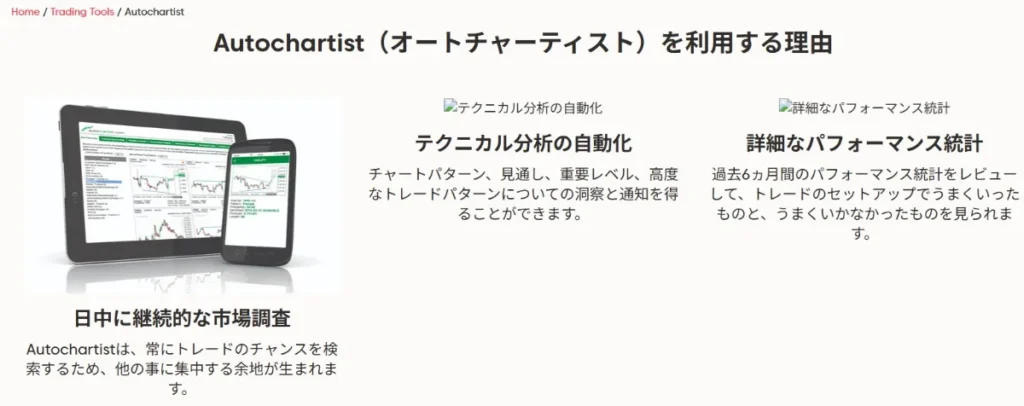 AutoChartist(チャート分析ツール)が無料で使える