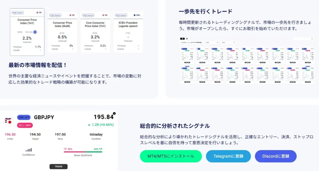 コピートレードやシグナル配信に対応
