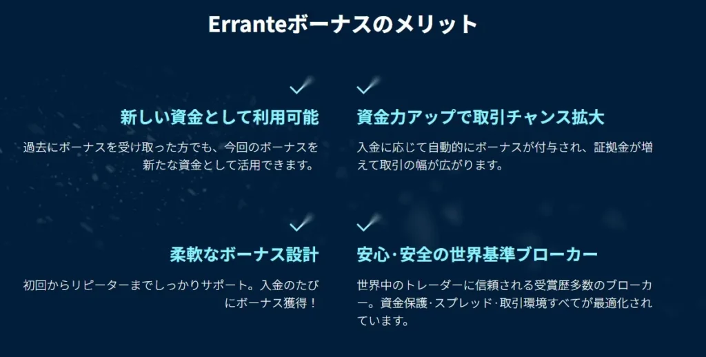 ボーナスキャンペーンが充実